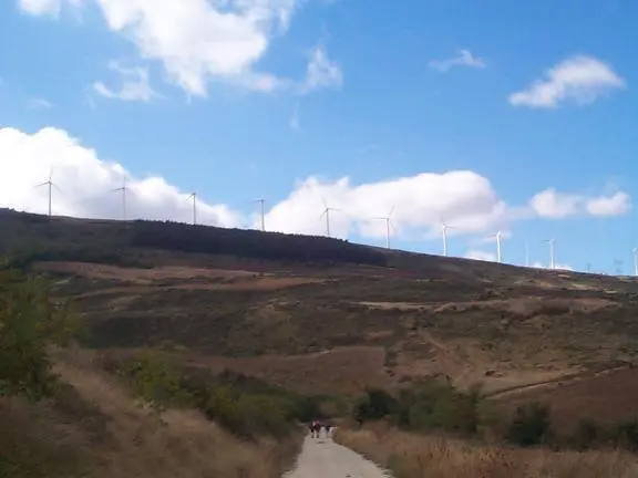 All the hills around Pamplona covered with Wind Power Generators