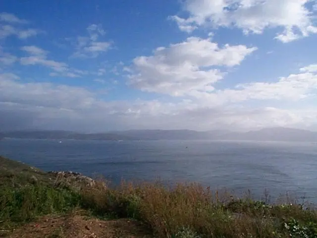 Looking east to the Spanish mainland, Arzua to Finisterre Sea View With Clouds, Camino Francés