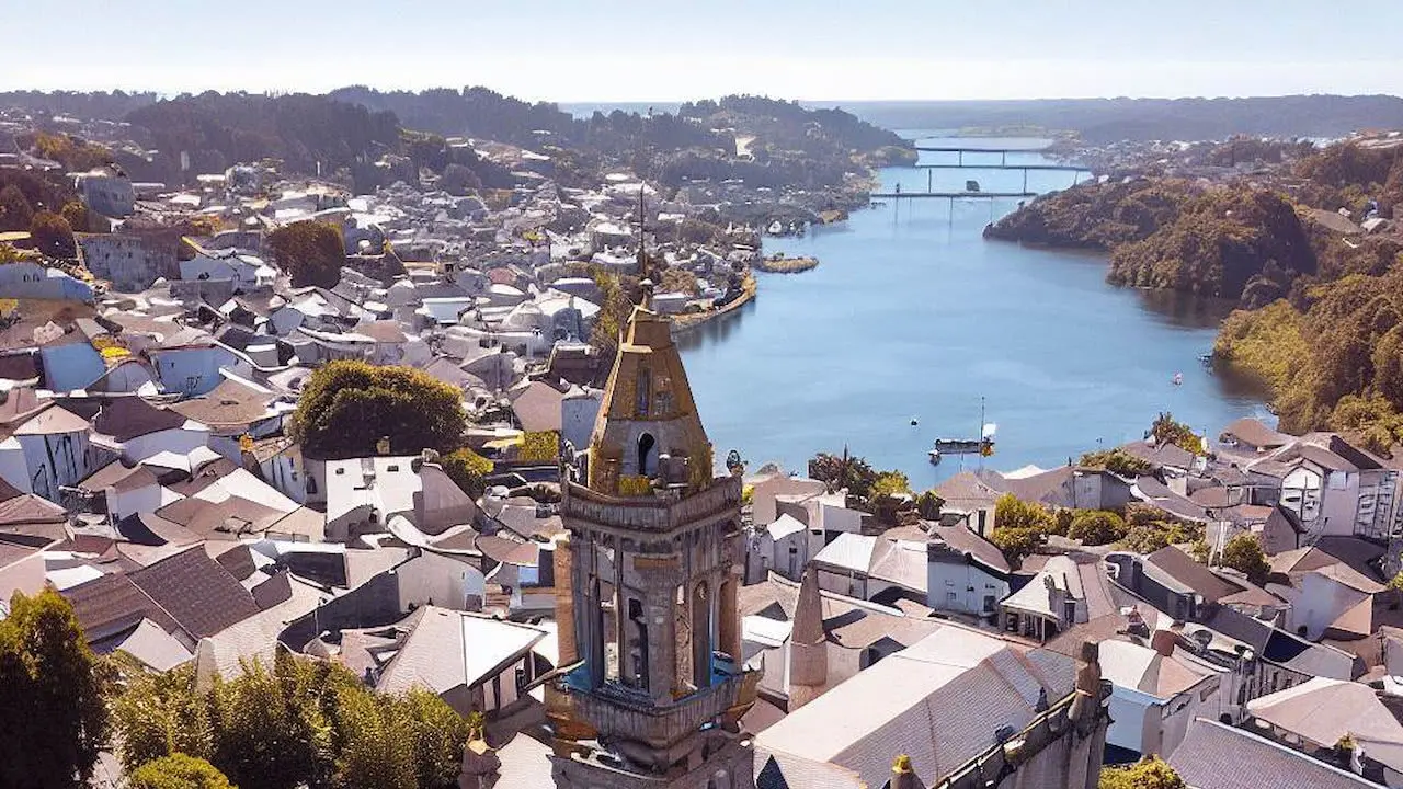 Betanzos Aerial View Galicia Spain