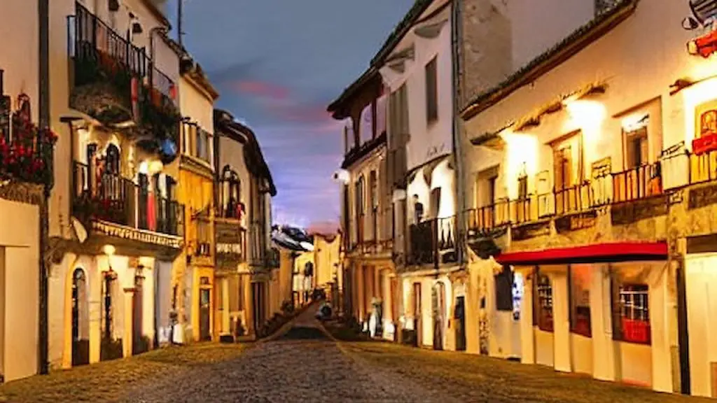 Betanzos Galicia Spain Streets By Night