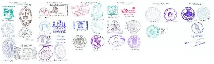 Camino passport with stamps The Pilgrim Camino Passport complete with Stamps