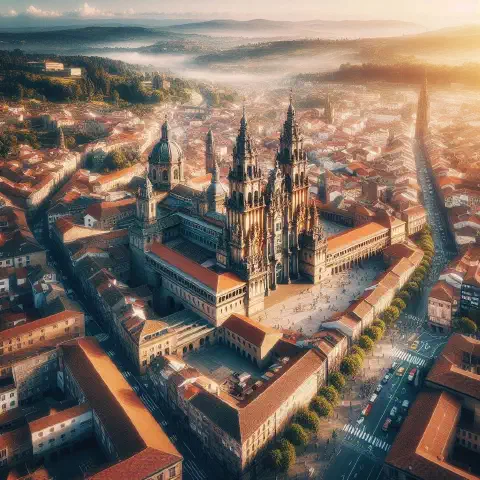 Santiago De Compostela Is The Destination Of The Camino Del Norte