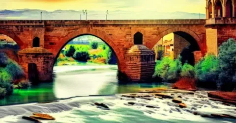 Puente La Reina Bridge In Spain Puente la Reina Bridge in Spain