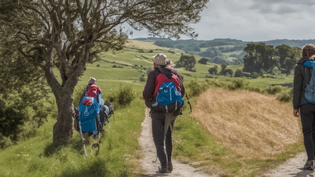 Pilgrim Hikers Camino Inglés Route From Betanzos To O Mesón Do Vento