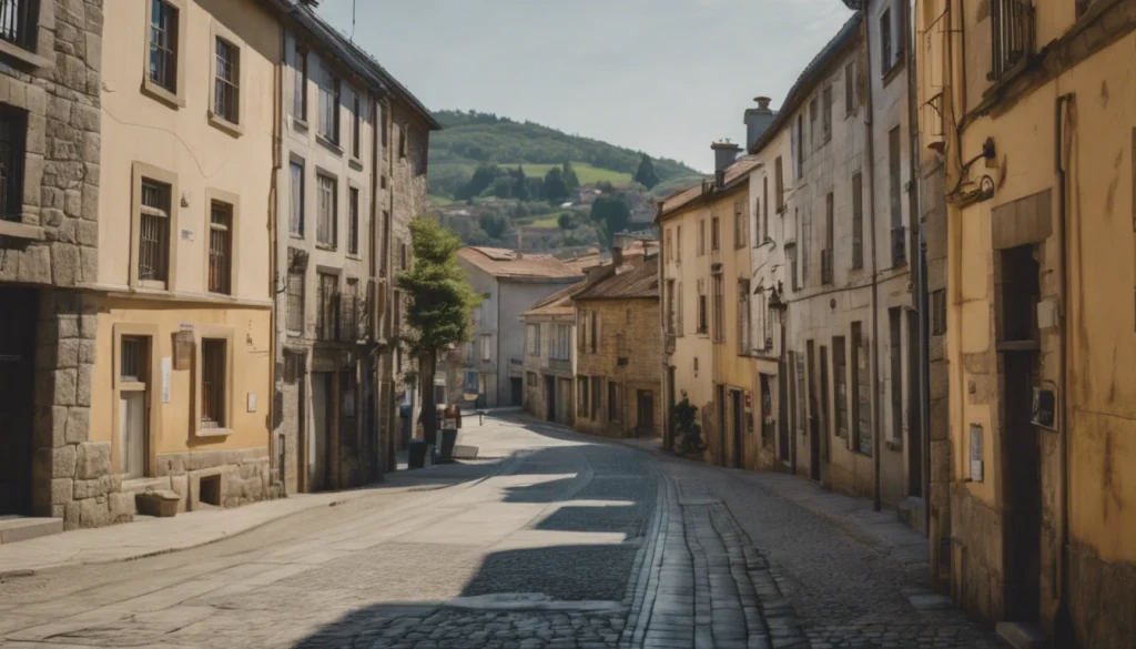 Streets Of Ordes Galicia Spain
