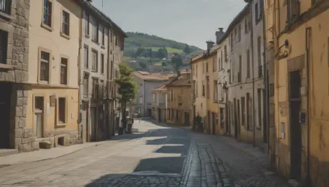 Streets Of Ordes Galicia Spain