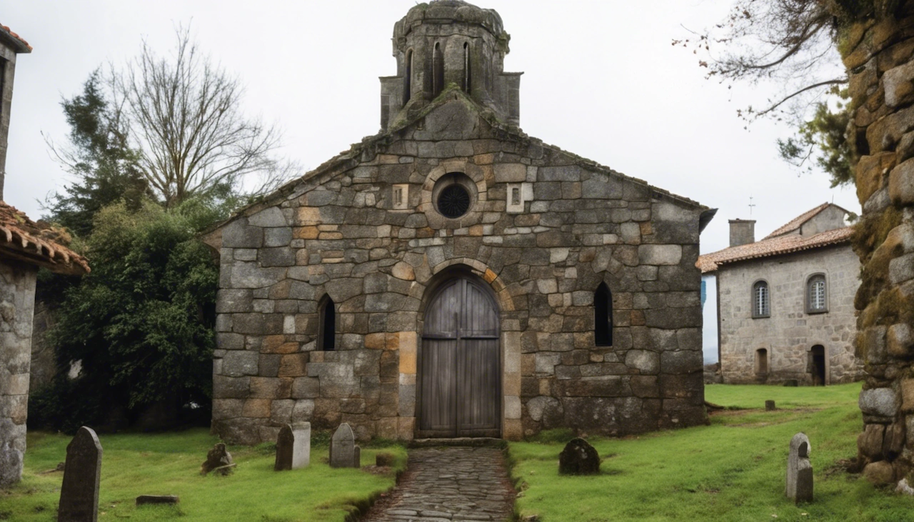 Ancient Church In The Village Of Hospital De Bruma