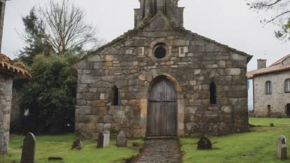 Ancient Church In The Village Of Hospital De Bruma