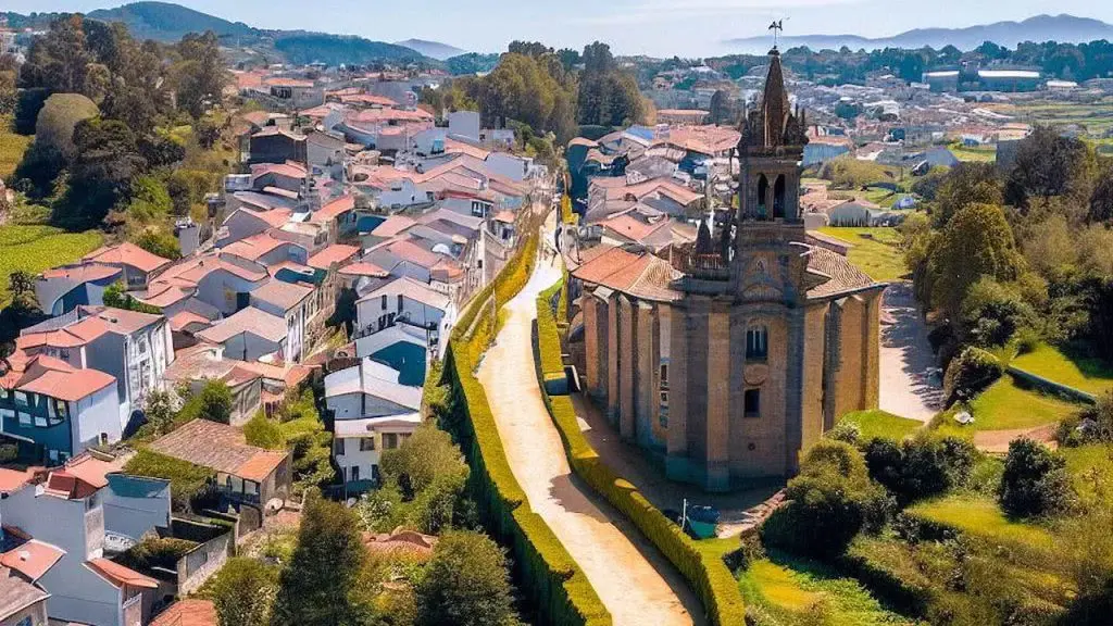 Camino Ingles Path To Church Of Santa Maria Del Azogue In Betanzos Camino Ingles Path To Church Of Santa Maria Del Azogue In Betanzos