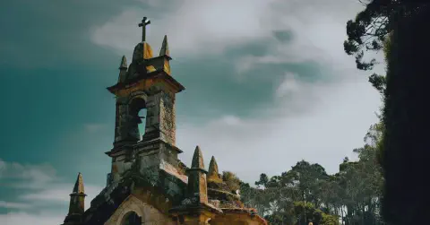 Church Of Santa Maria De Cela in Galicia Church of Santa María de Cela Galicia Spain along the Camino Inglés routes