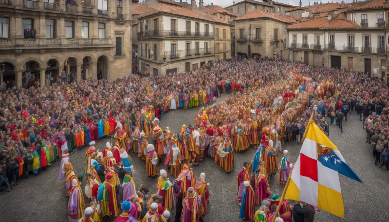 A Colorful Easter Religious Procession in Santiago de Compostela