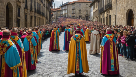 Maundy Thursday Procession in Santigao The Maundy Thursday Procession in Santiago de Compostela