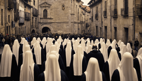 Easter Sunday Procession in Santiago de Compostela Easter Sunday Procession in Santiago de Compostela
