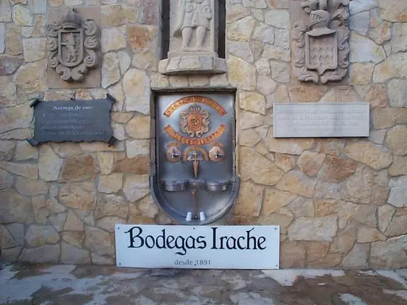 The fountain at Irache where you can choose wine or water A picture of