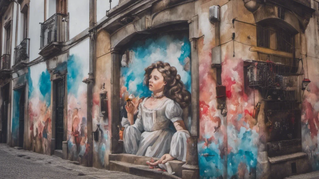 Meninas De Canido Street Art Murals In Ferrol Galicia Spain