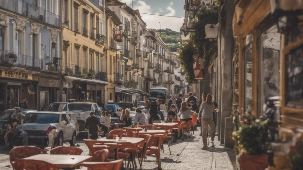 Restaurant Tables In The Esteiro Neighborhood Of Ferrol