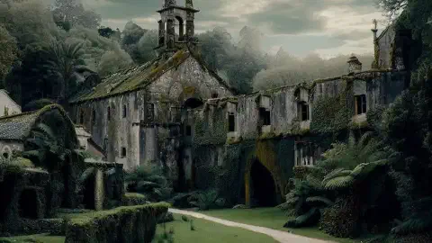 Artist’s Impression of the Monastery Of San Xoan De Caaveiro Monastery Of San Xoan De Caaveiro