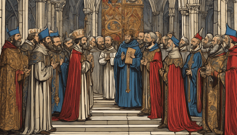 A Medieval Bishop's Ordination Medieval picure of a Bishop's Ordination