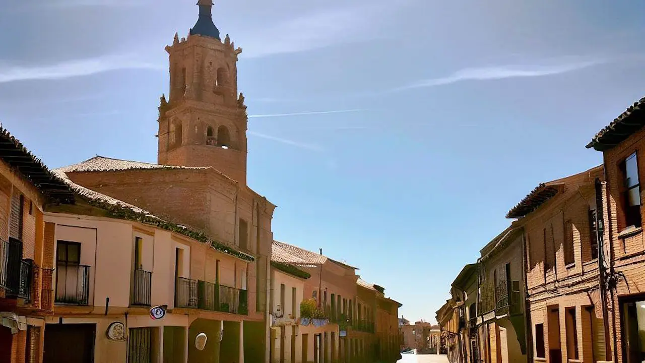 Carrión de los Condes, Palencia, Spain, on a sunny day