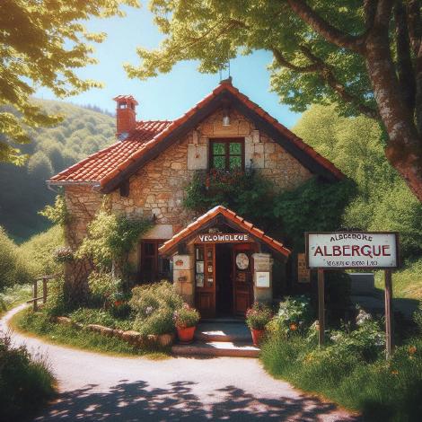 Traditional Rustic Albergue Impression of a traditonal Galician Albergue