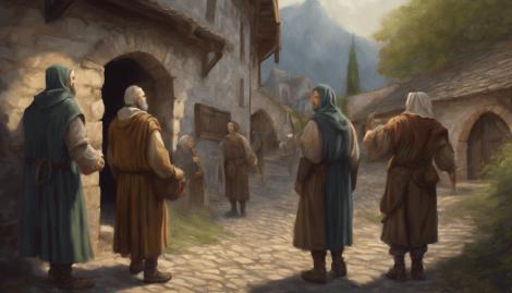 Medieval Hospitaleros Medieval hospitaleros assisting pilgrims