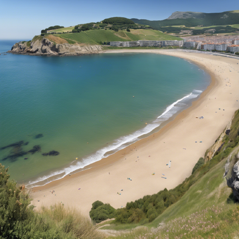 View of La Concha Beach in San Sebastián