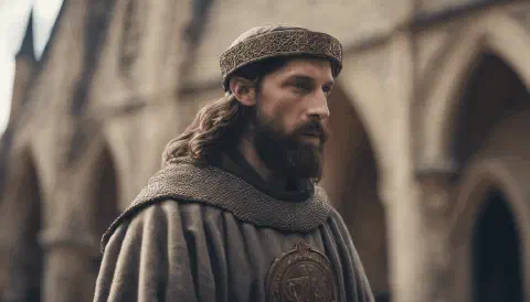 St. James as a Medieval Warrior Depiction of St. James the Greater in a Movie Set in Medieval Times
