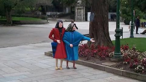 Colorful Statues in Santiago de Compostela