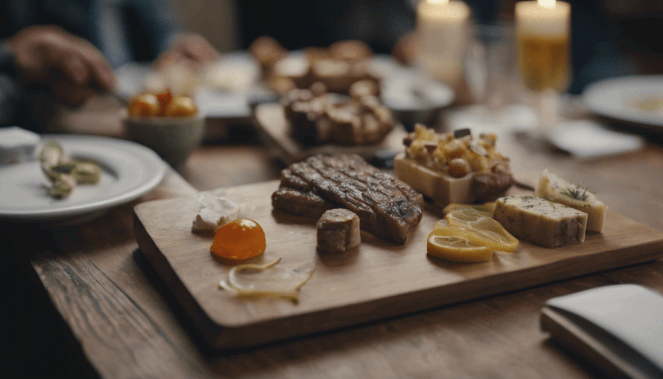 Galician food laid out on a table