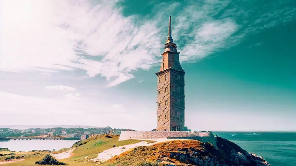 Tower Of Hercules A Coruna Spain The Tower of Hercules on a Summer's Day, Camino Inglés