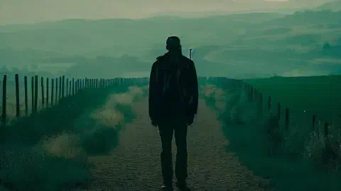 Martin Sheen Standing In The Distance Along The Camino De Santiago Haunting character played by Martin Sheen in the movie, The Way. Standing alone at dusk along the Camino de Santiago