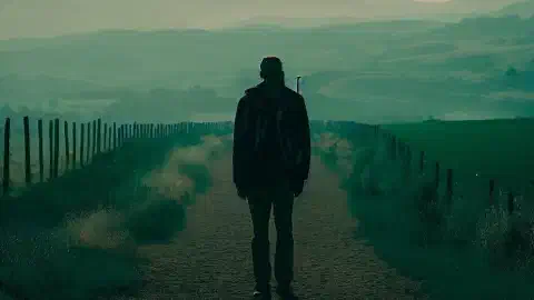 Martin Sheen Standing In The Distance Along The Camino De Santiago Haunting character played by Martin Sheen in the movie, The Way. Standing alone at dusk along the Camino de Santiago